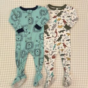 2 pair bundle! Carters 12M footed pajamas.